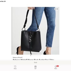 Rebecca Minkoff Megan Black Bucket Bag | Edgy Leather Crossbody Bag